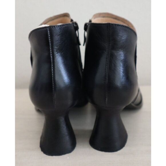 L'Artiste x Spring Step Women Sz 7.5-8 Navy Leather Inspiration Bootie Heels - Picture 3 of 14